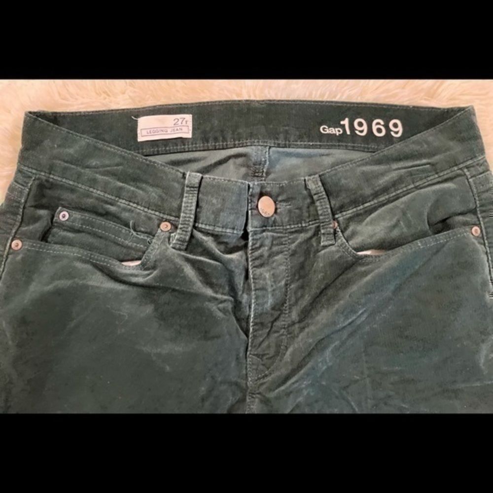EUC Dark Corduroy Gap legging jeans size 27 - Picture 2 of 9